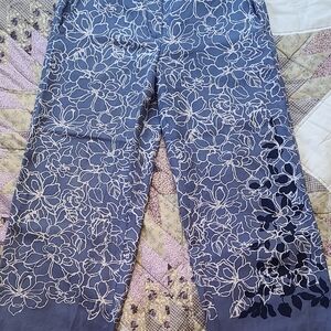 Tommy Bahama Blue and White Silk Pants